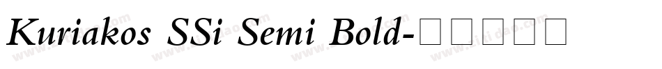 Kuriakos SSi Semi Bold字体转换